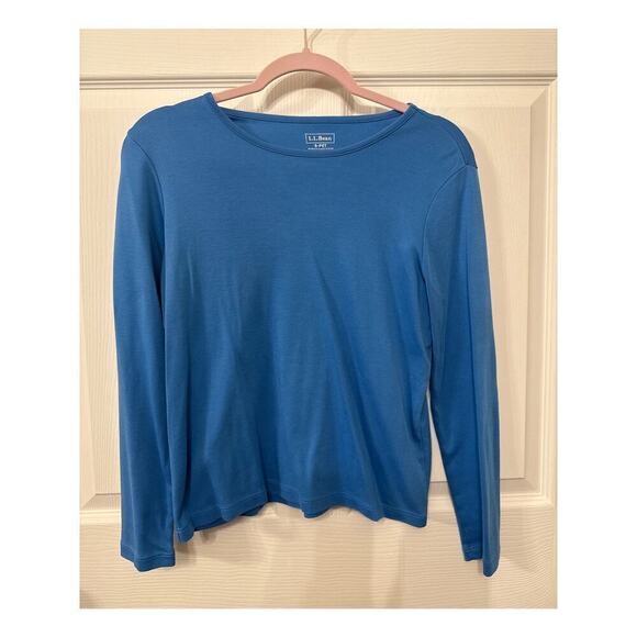L.L. Bean Tops - LL Bean 100% Supima Cotton Women's Long Sleeve Tee in Sky Blue, SP